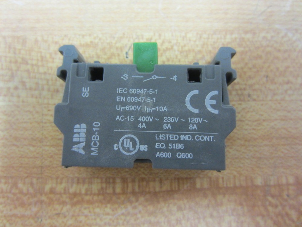 ABB MCB-10 Contact Block MCB10 1SFA611610R1001 (Pack of 3)