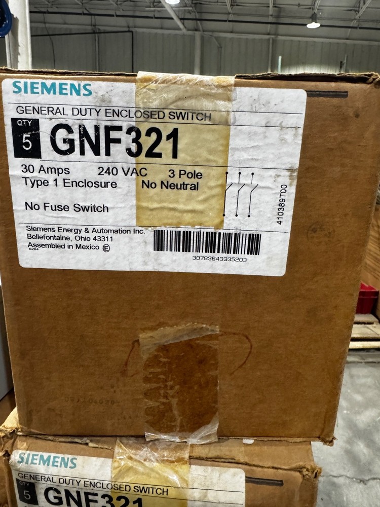 SIEMENS GNF321 30 Amp 240V 3 Phase NON Fusible Disconnect SAFETY SWITCH READ!!