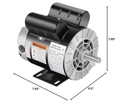 1.5HP Air Compressor Motor,3450 RPM Electric Motor,115/230V Single Phase Motor