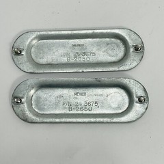 Lot of 2 Killark OL-20 3/4” Stamped Aluminum Conduit Body Covers ~New Surplus~