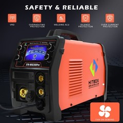 HITBOX 200A 5in1 Combi MIG Welder TIG MMA MIG IGBT Inverter for Alu,Steel