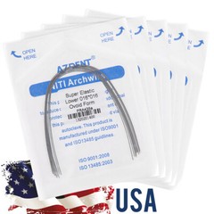 AZDENT Dental Orthodontic Super Elastic Niti Rectangular Arch Wires Ovoid Form