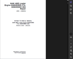 JOHN DEERE 644K LOADER OWNERS OPERATION & TEST TECHNICAL PARTS MANUAL PDF USB