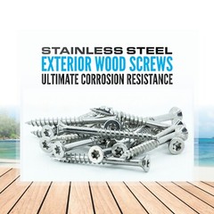 316 Marine Grade 3 Inch Stainless Steel Wood Screws Star Drive Type 17 Point