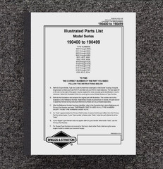 8HP GASOLINE ENGINE SERVICE PARTS MANUAL FITS B & S 190400-190499