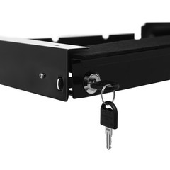 Under Desk Mounted Sliding Drawer Pull Out Tray for 17″ Laptop Metal with Lock