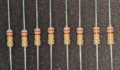 220 K Ohm 1/4 WATT 5% Carbon Film Resistor, (25 pcs) NOS