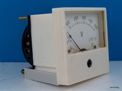 ANALOG PANEL VOLT METER 80×80 mm AC 0-500 2.5 % E21-1 BULGARIA NOS RARE