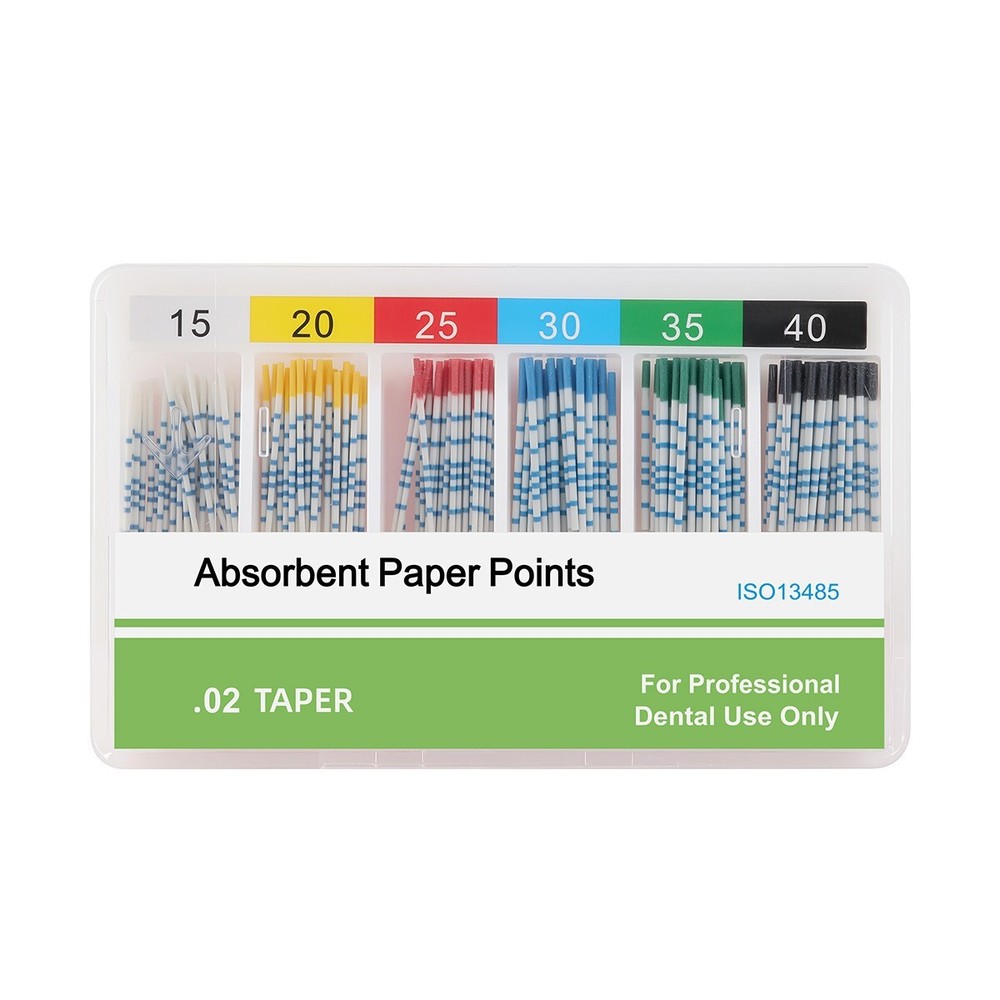 Dental Endo Gutta Percha Points/Root Canal Absorbent Paper Point + Scale Taper