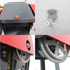 220V Hay Chopper Animals Feed Fodder Cutting Corn Straw Chaff Cutter 6 Blades