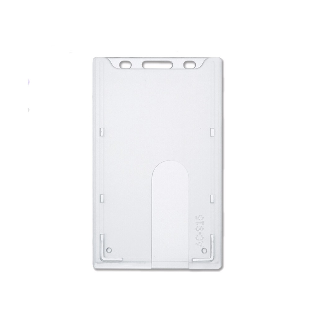 Clear Rigid / Hard Plastic Vertical Badge Holder – Top Load Insert (AC-915)