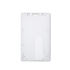 Clear Rigid / Hard Plastic Vertical Badge Holder – Top Load Insert (AC-915)