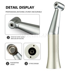 FG1.60/CA2.35mm Dental Slow Speed Contra Angle Handpiece Straight 2/4H Motor Qa