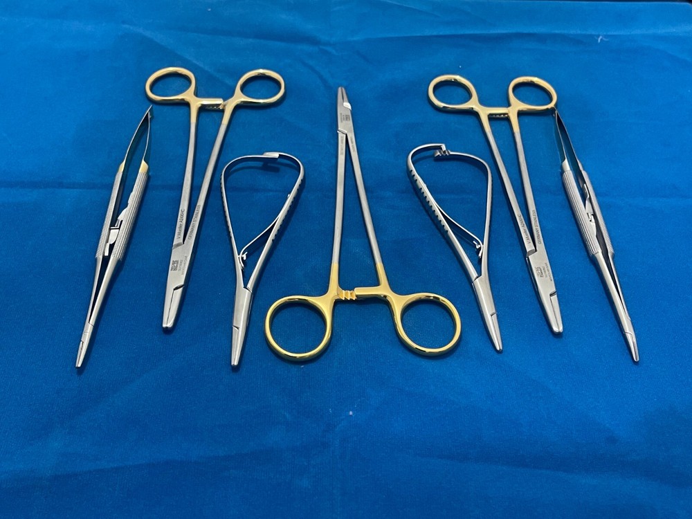 Lot of 7 Pcs Hu-Friedy V. Mueller SU16062 Mayo-Hegar Needle Holders NH5024SIM
