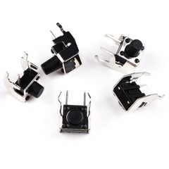 6x6mm Momentary Tactile Tact Push Button Switch 4 Pin DIP Through Hole SPST PCB