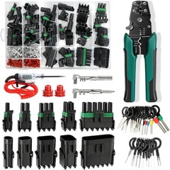 401PCS 25 Sets Weather Pack Connectors Kit, 1 2 3 4 6Pin Automotive