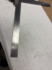 The L.S. Starrett Co. No.289A Rule Holder With 2-12 Inch Comb. Square Rules