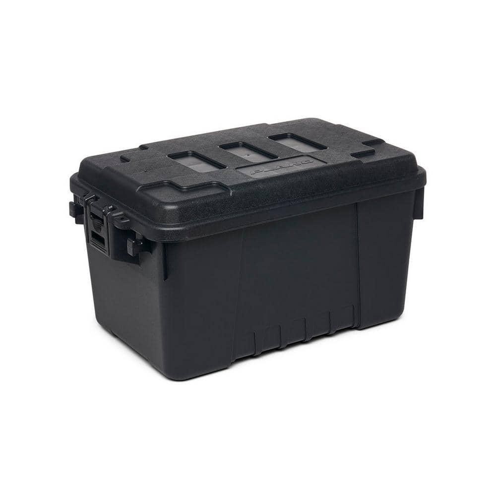 Plano Storage Box 14 Gal Plastic Heavy Duty Black Stackable Lockable Tote