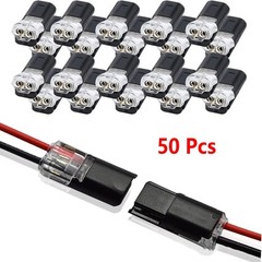 GMOX 50 pcs Wire Connectors, Double Wire Plug in Connector with Locking Buckle