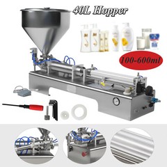 600ml Liquid Paste Filling Machine Pneumatic Bottle Pack Piston Filler + Hopper.