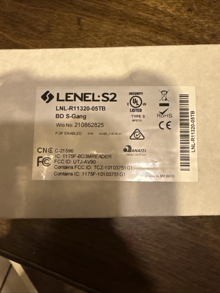 LENEL S2 LNL-R11320-05TB BD S-Gang Brand New