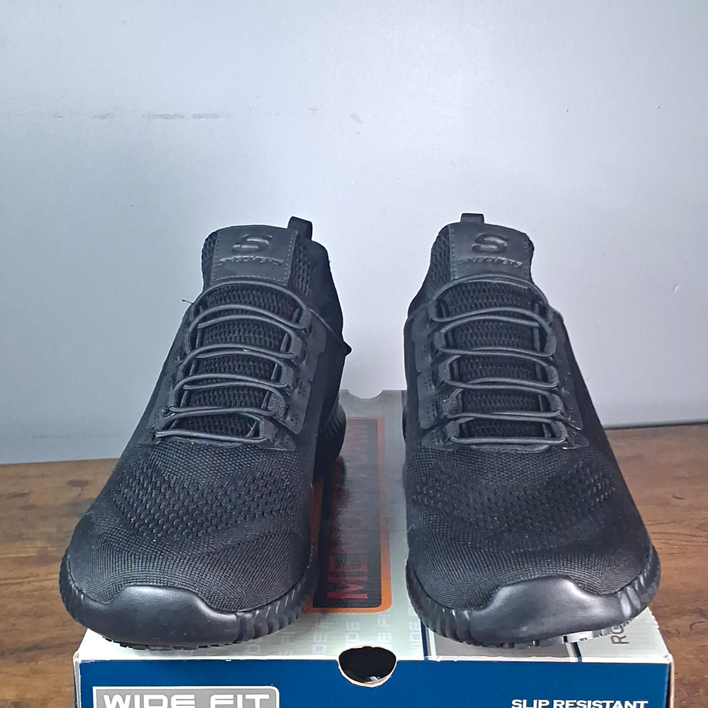 SKECHERS Work Cessnock Slip Resistant Wide Memory Foam Black Men’s 12