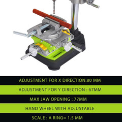 Cross Slide Drill Vise 2 Way X-Y Compound Vise, Multifunction Worktable Milling