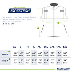 Hi Vis Visibility Reversible Bodywarmer Safety JORESTECH Vest With X on Back