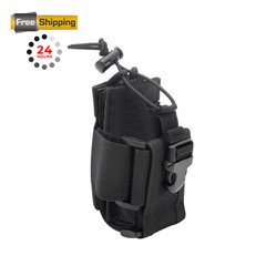 Tactical Molle Radio Holster Holder,Military Heavy Duty Pouch Bag for Black