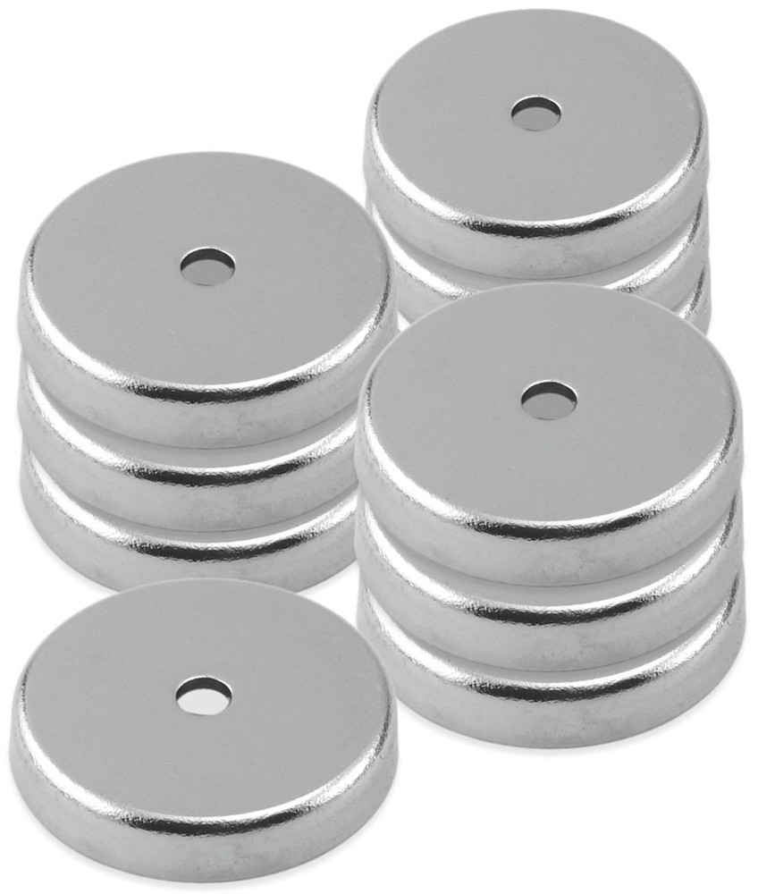 Ceramic Round Base Magnet – 1.425″ Diameter 0.283″ Thick 0.190″ Center Hole 1…