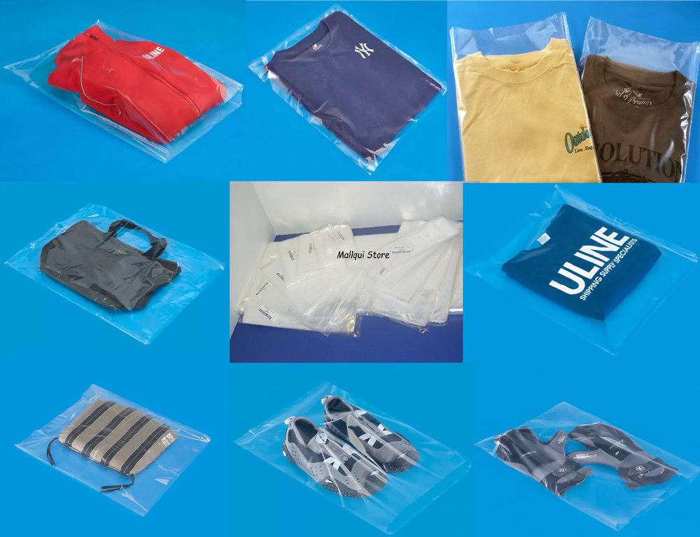 100 Pack Clear 14 x 18 Poly Bags ULINE Best 1 MIL Thick Quality Flat Open Top