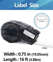 Label Cartridge M21-750-499 Black/White 3/4″ Incompatible with encrypted Brady