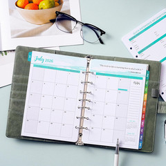 2026–2027 A5 Planner Refills 7-Hole Punched Jul 2026–Jun 2027 Weekly Monthly Pla