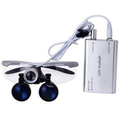 3.5X Dental Loupes 3W Portable LED Head Light Medical Surgical Glasses Loupe