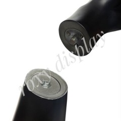 Adult Male Matte Black Plastic Mannequin Torso Egg Head with Base