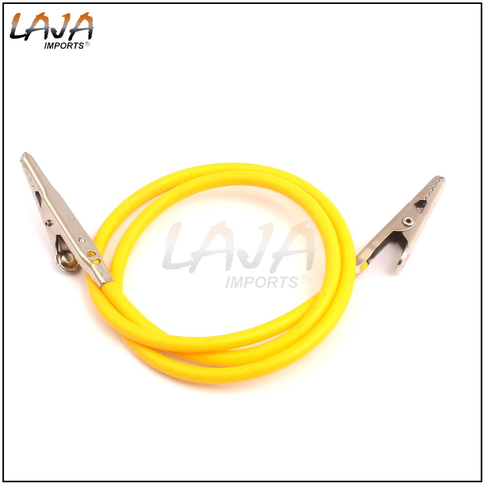 Dental Bib Silicone Holder Napkin Clip Flexible Rubber Chain Yellow Color
