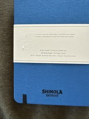 4 – Shinola Detroit Ruled Hard Linen Journals – Blue – Unused – Advert Logo