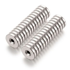 Lots Countersunk Ring Round Disc Strong Magnets Rare Earth Neodymium Hole 5mm