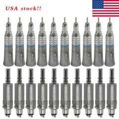 NSK Style Dental Straight Nose /Air Motor Low Slow Speed Handpiece 4Hole Attach