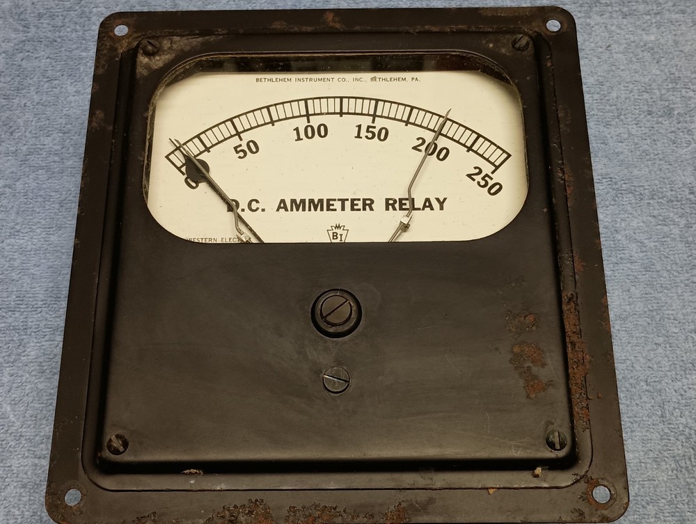 Vintage Western Electric Bethlehem Instrument D.C. Ammeter Relay 0-250A KS-15802