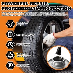 Vulcanizing Cement for Tire Patches, Tire Repair Glue with Built-in Brush Fast D