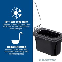 Plastic Food Pan 1/9 Size 4 Inches Deep Clear