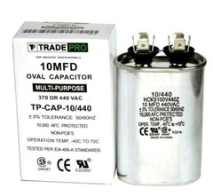 10 Mfd 440 Volt Oval Run Capacitor – BUY MORE AND SAVE BIG WHILE SUPPLIES LAST!