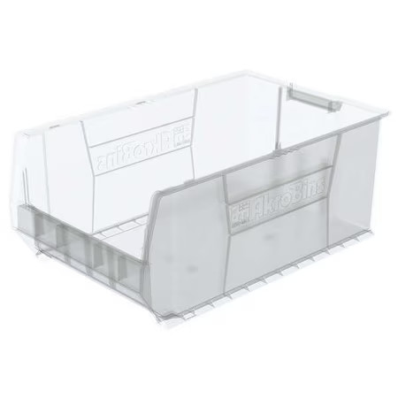 Akro-Mils 30290Sclar Storage Bin, Plastic, Clear, 12 In H, 18 3/8 In W, 29 1/4