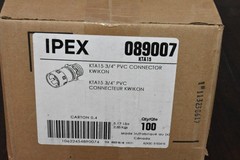 BNIB 100 IPEX KTA15 3/4″ PVC Connector Kwikon 089007