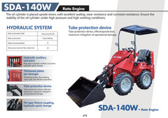 AGT SDA-140W Mini Skid Steer 0.8Ton Compact Wheel Loader Ride-on RATO Engine EPA