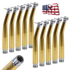 10 NSK Style Dental High Speed Handpiece PANA-MAX Turbine 2 Hole Borden Golden