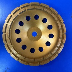 KSEIBI 9-Inch Diamond Cup Grinding Wheel, Double Row Grinder #644043