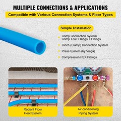1in x 300ft Blue Non-Barrier PEX-B Tubing Flexible Potable Water Pipe