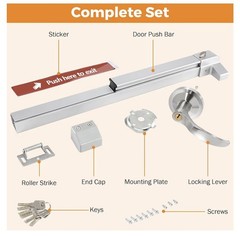 BEAMNOVA 27.5 in Commercial Door Push Bar Panic Exit Device with Exterior Lever